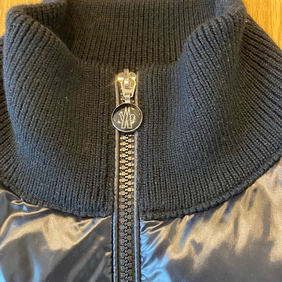 Moncler Black Quilted Padded Cardigan - Women's Size Medium - Picture 3 of 9